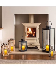 بيوينتي Led Flameless Candles, Battery Operated Real Pillar Wax Flickering Moving Wick Effect Glod  Glass Candle Set with Remote Control Cycling Timer  - Image 3