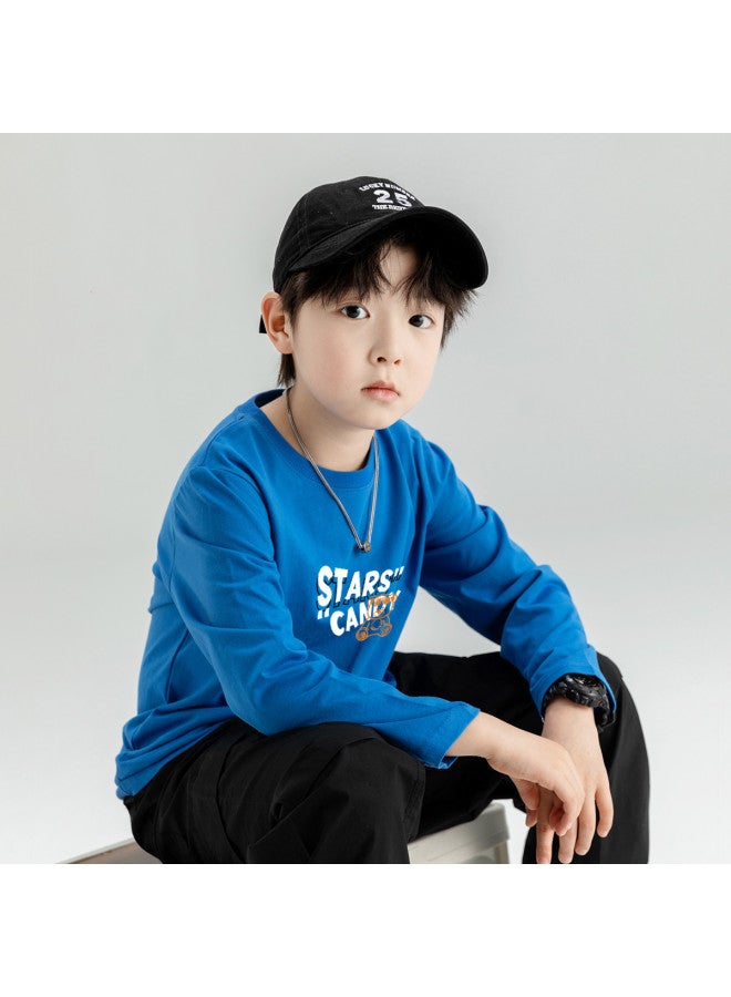 Badibadi Comfortable Cotton Base Layer】25 Years Spring And Autumn New Boys' T-shirt, Round Neck Long Sleeve With Print, Soft And Comfortable - Image 5