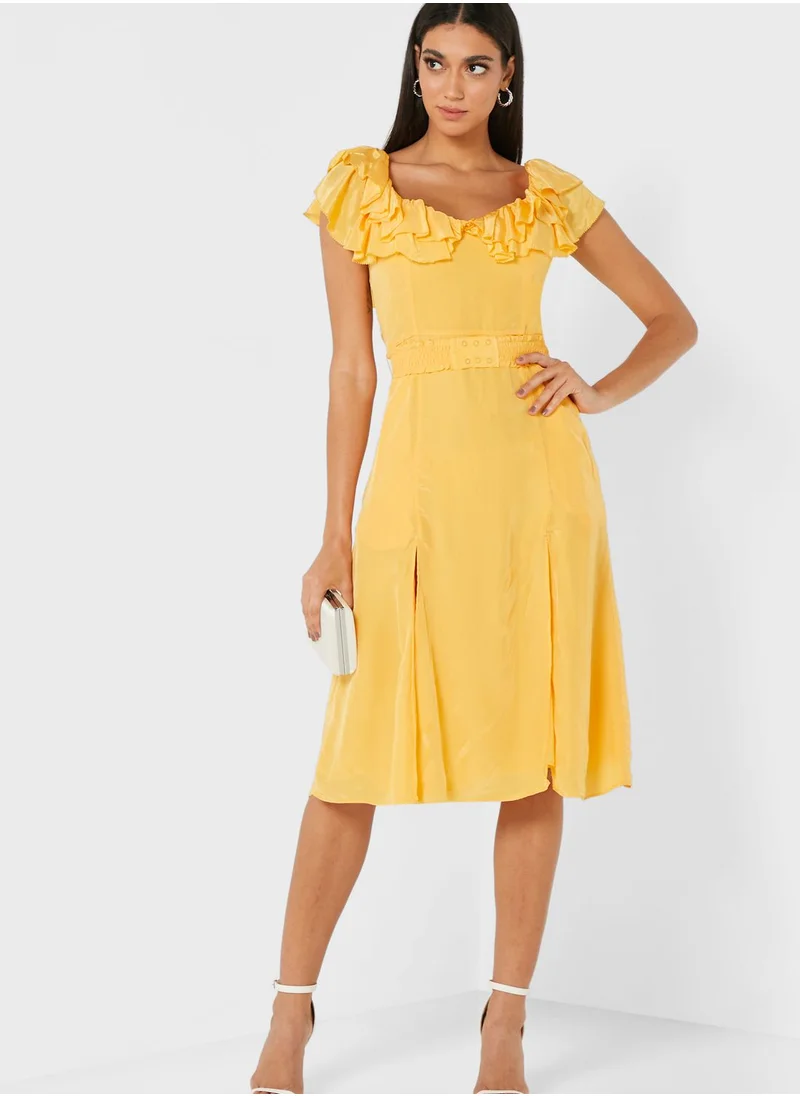 French Connection Ruffle Detail Dress