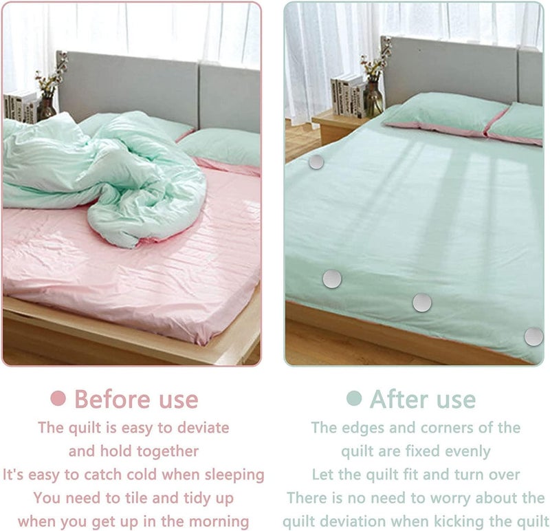 SPIRITUAL HOUSE Mushroom Shape Duvet Clips NonSlip Cover Fixator Comforter Quilt Holder with OneKey Unlock for Blanket Bed Sheet Curtain Socks Mattress Covers  - Image 3