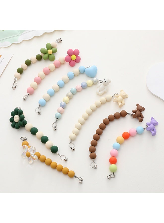 NIBEMINENT Phone Charm/ Chain Strap for Women Girls, Frosted Acrylic Beads Cell Phone Case Lanyard Wrist Strap - Image 2