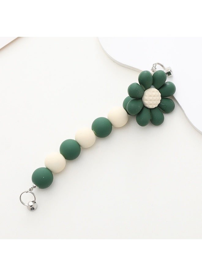 NIBEMINENT Phone Charm/ Chain Strap for Women Girls, Frosted Acrylic Beads Cell Phone Case Lanyard Wrist Strap - Image 1