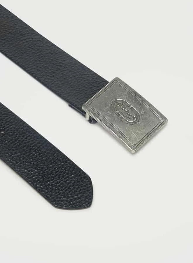 Ecko Unltd. Ecko Textured Leather Belt with Buckle Closure