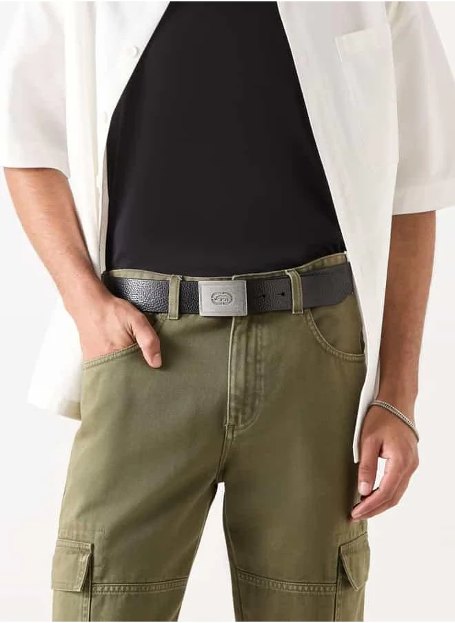 Ecko Unltd. Ecko Textured Leather Belt with Buckle Closure