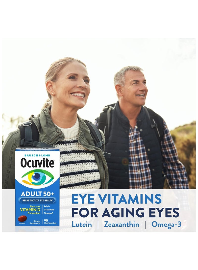 Ocuvite باوش آند لامب أوكيوفيت، مكمل فيتامينات ومعادن للعين، 50+ جيل طري - Image 2