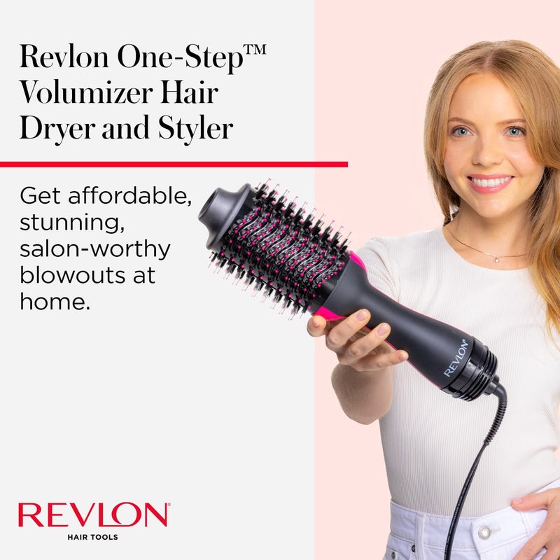 REVLON One-Step Volumizer Hair Dryer and Styler | Less Frizz, More Shine, and Less Heat Damage for Fast and Easy Salon-Style Blowouts, for All Hair Types and Lengths (Black) - Image 3