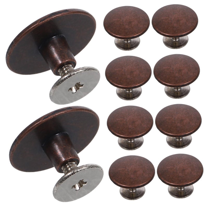 Antique Zinc Alloy Rivets Screw Back Spikes 10 Sets For DIY Crafts Shoes Bags Belts - Image 2