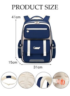 DUNISO Kids School Backpack, Large Capacity Backpack for Boys, Lightweight Schoolbag for Teen Boys Bookbag with Compartments Reflective Strip, Watrer Resistant Bookbag for Elementary Primary School  - Image 2