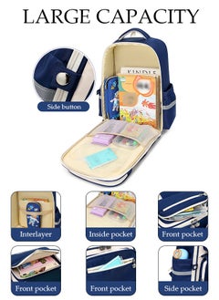 DUNISO Kids School Backpack, Large Capacity Backpack for Boys, Lightweight Schoolbag for Teen Boys Bookbag with Compartments Reflective Strip, Watrer Resistant Bookbag for Elementary Primary School  - Image 5