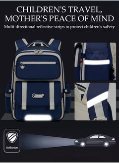 DUNISO Kids School Backpack, Large Capacity Backpack for Boys, Lightweight Schoolbag for Teen Boys Bookbag with Compartments Reflective Strip, Watrer Resistant Bookbag for Elementary Primary School  - Image 4