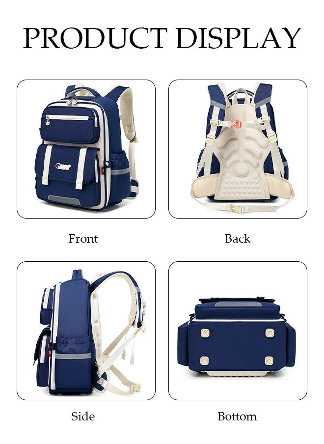 DUNISO - Kids School Backpack, Large Capacity Backpack for Boys, Lightweight Schoolbag for Teen Boys Bookbag with Compartments Reflective Strip, Watrer Resistant Bookbag for Elementary Primary School - Image 1
