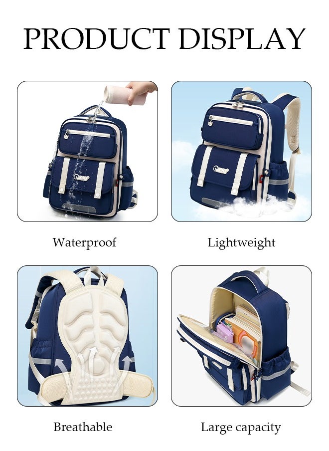 DUNISO - Kids School Backpack, Large Capacity Backpack for Boys, Lightweight Schoolbag for Teen Boys Bookbag with Compartments Reflective Strip, Watrer Resistant Bookbag for Elementary Primary School - Image 1