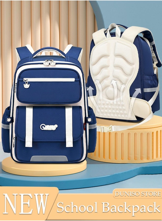 DUNISO - Kids School Backpack, Large Capacity Backpack for Boys, Lightweight Schoolbag for Teen Boys Bookbag with Compartments Reflective Strip, Watrer Resistant Bookbag for Elementary Primary School - Image 1
