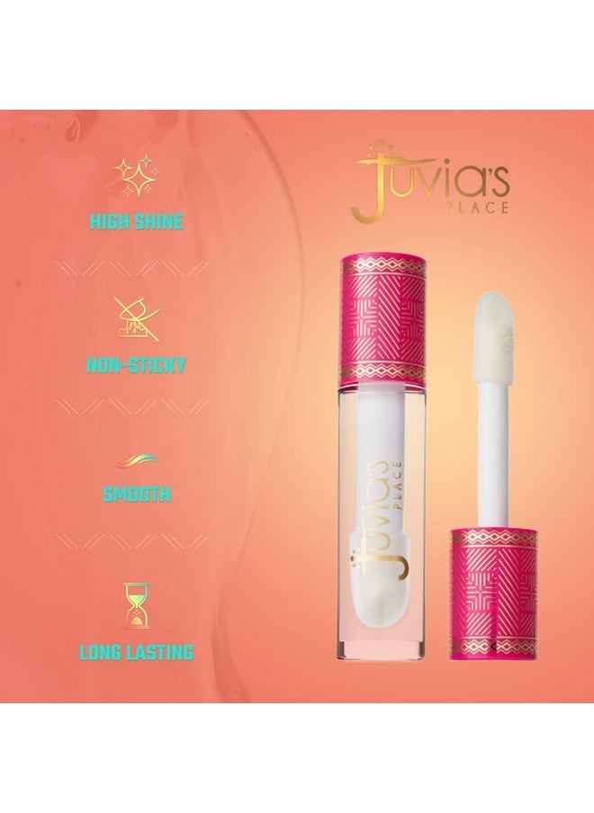 Juvia's Place - Juvia's Place Lip Gloss Glass It's Glass - Clear, Super Shine,16 oz., Plump, Long Lasting Non-Sticky Luscious High Shine, Glides on Richly Glossy and Smooth - Image 1
