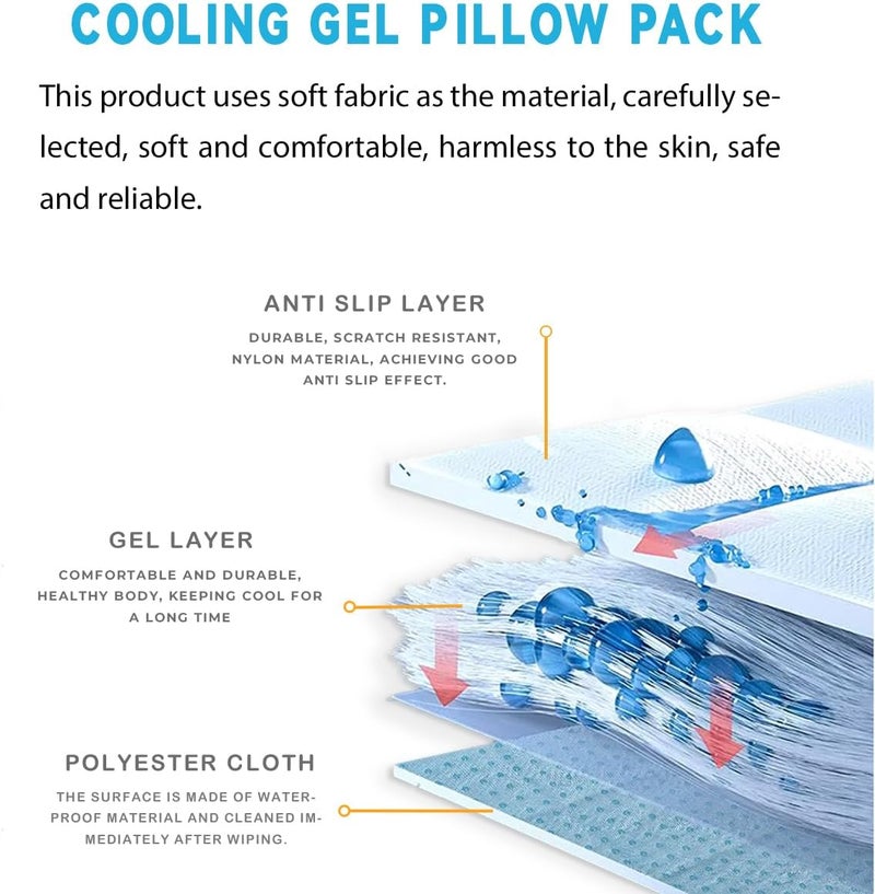 Couleurs Ice Cooling Mat, Gel Cooling Cold Mat Pain Relief, Injuries Mesh Fabric Hot Cold Therapy Pack for Back, Shoulder, Knee - Image 4