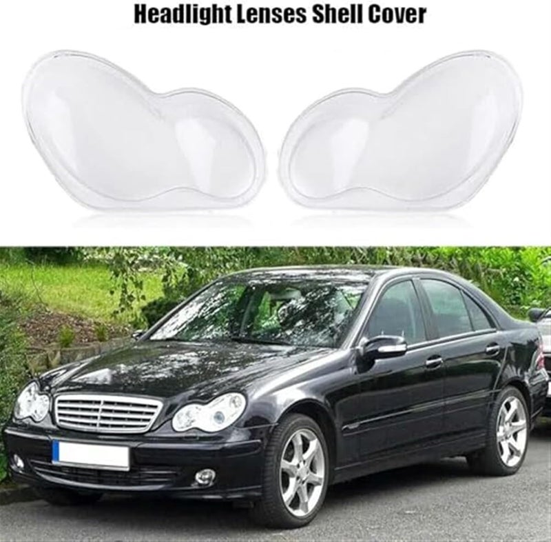 QASULER Headlight Lens Cover for Mercedes C-Class W203 - Image 4