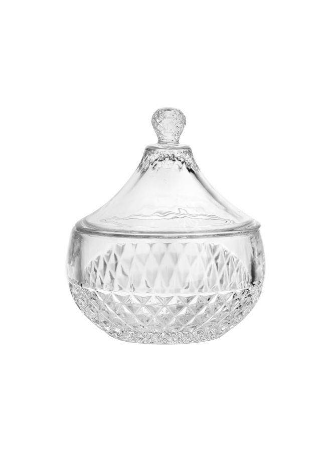 كلارا وعاء تقديم زجاجي مع غطاء – 11 سم - Image 1