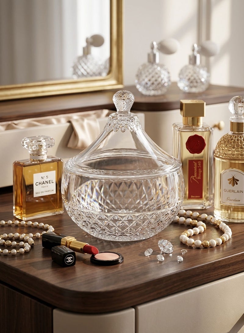 كلارا وعاء تقديم زجاجي مع غطاء – 11 سم - Image 3