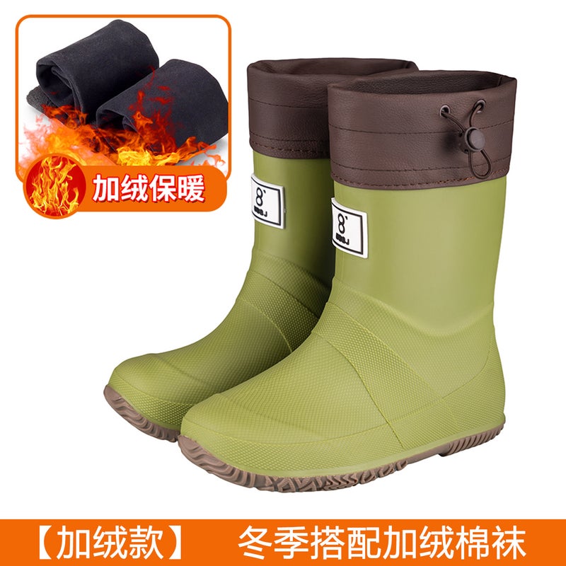 Children'S Lightweight Rain Boots, Foldable Rain Boots For Men And Women, Rainforest Hiking Rain Boots, Non-Slip Waterproof Shoes, Mid-High Tube Women'S Shoes - Image 1