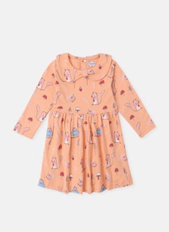 Nautinati Nautinati Infants’ Cotton All Over Graphic Print Dress with Matching Headband  - Image 2