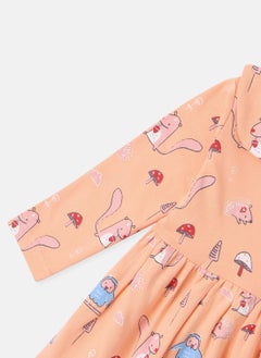 Nautinati Nautinati Infants’ Cotton All Over Graphic Print Dress with Matching Headband  - Image 5