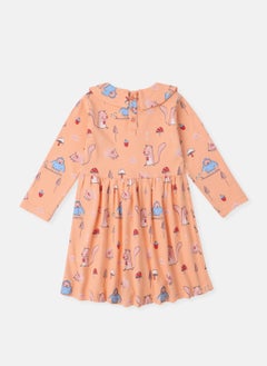 Nautinati Nautinati Infants’ Cotton All Over Graphic Print Dress with Matching Headband  - Image 3