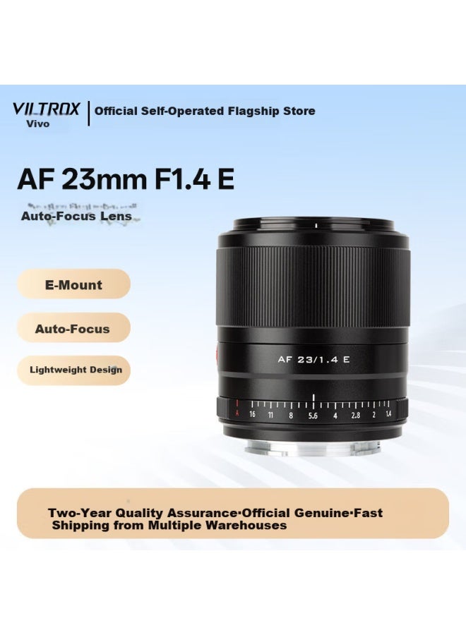 VILTROX عدسة فالتروكس AF 23mm F1.4 E لكاميرات سوني ذات الفتحة الكبيرة والتركيز التلقائي APS-C بدون مرآة، متوافقة مع A5100 و A6400 و A6700 و Zv-e10 - Image 1