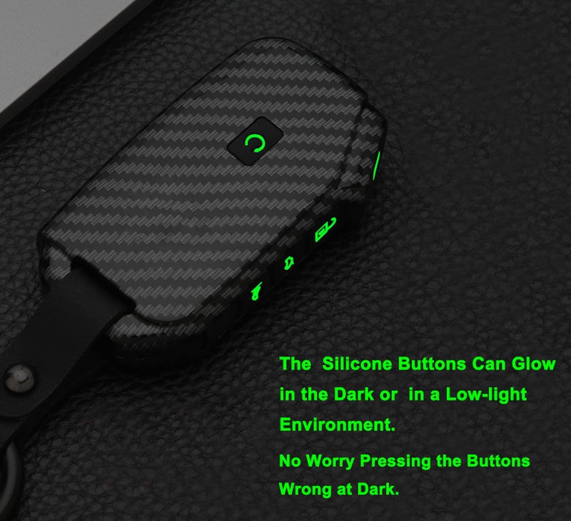 Muxkenper Key Fob Cover Case for Kia Ceed Cerato Forte NIRO Seltos Sorento Soul Sportage K5 5 Buttons Keyless Entry Remote Case Holder ABS Carbon Fiber Pattern (5 Buttons, Black) - Image 5