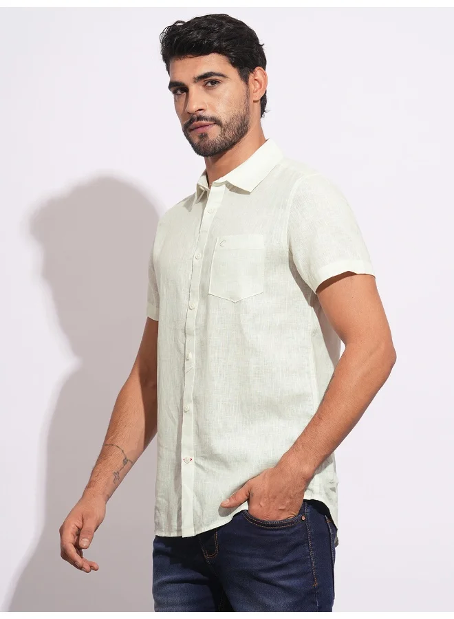 بيينغ هيومان Mens Collared Short Sleeve Shirt