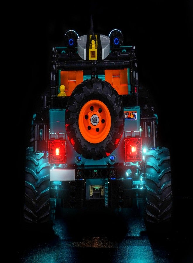 إضاءة LED من BrickBling متوافقة مع سيارة جيب رانجلر روبيكون الرياضية متعددة الاستخدامات من ليغو تكنيك - طقم إضاءة متوافق مع ليغو 42227 - باستثناء نموذج السيارة (إصدار الإضاءة الكلاسيكي) - Image 5