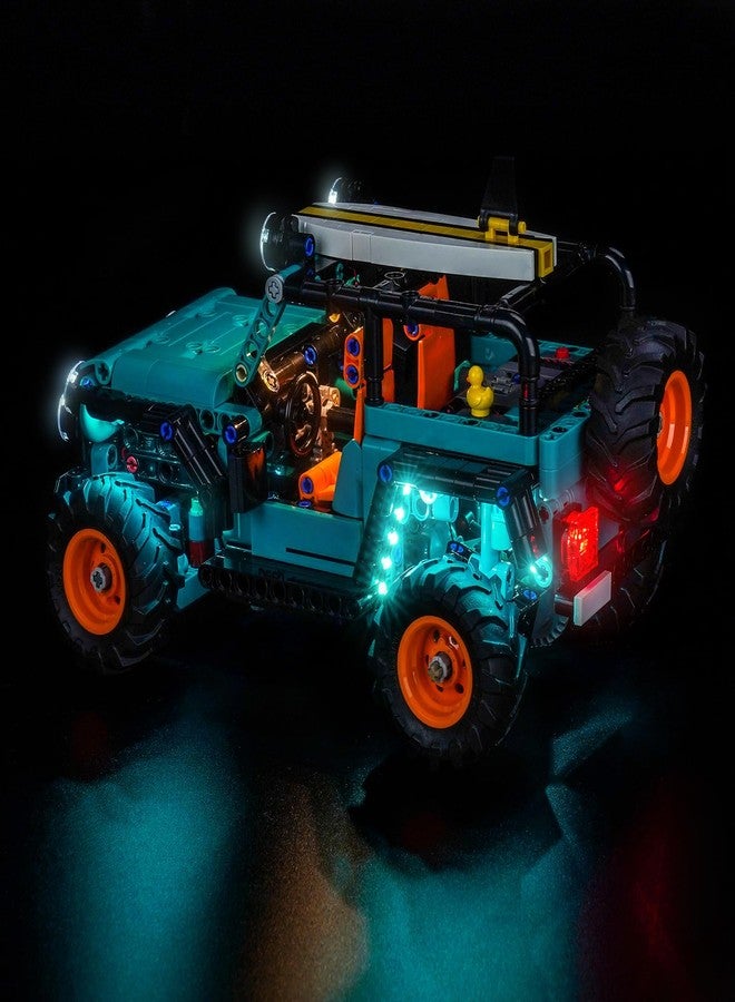إضاءة LED من BrickBling متوافقة مع سيارة جيب رانجلر روبيكون الرياضية متعددة الاستخدامات من ليغو تكنيك - طقم إضاءة متوافق مع ليغو 42227 - باستثناء نموذج السيارة (إصدار الإضاءة الكلاسيكي) - Image 4