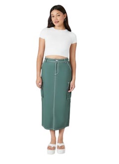 FOREVER 21 Twill Cargo Midi Skirt  - Image 1