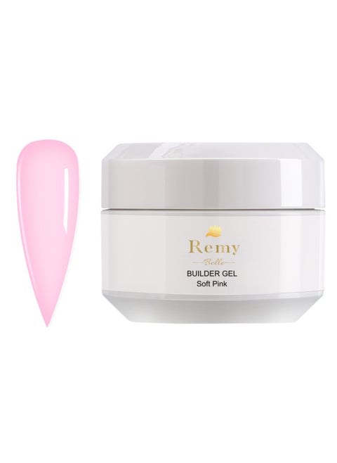 Builder Gel For Nails, Soft Pink, 15 ml (Requires Curing Under LED UV Lamp)