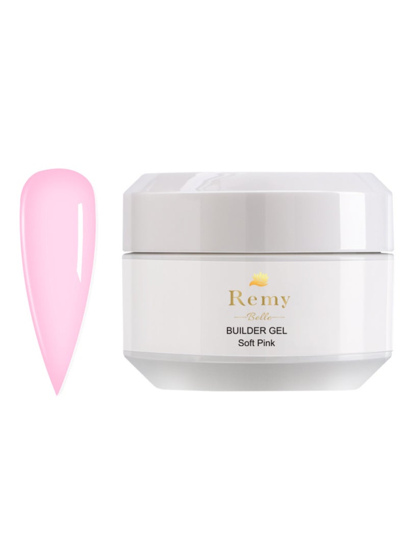Remy Belle Builder Gel For Nails, Soft Pink, 15 ml (Requires Curing Under LED UV Lamp)  - Image 1