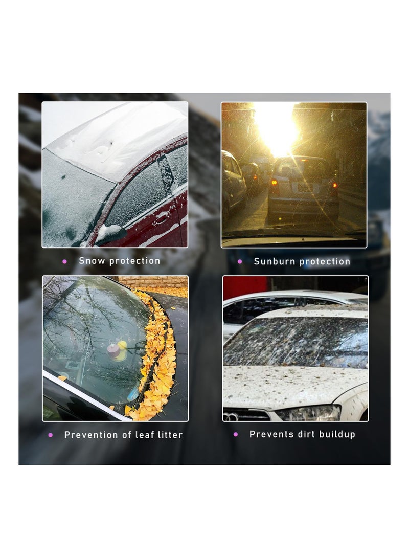 SYOSI Winter Windshield Cover with Built in Magnets and 4 Layers Protection Protects from Snow Ice Frost Sun Weather Resistant Front Car Accessories 156X126CM - Image 3