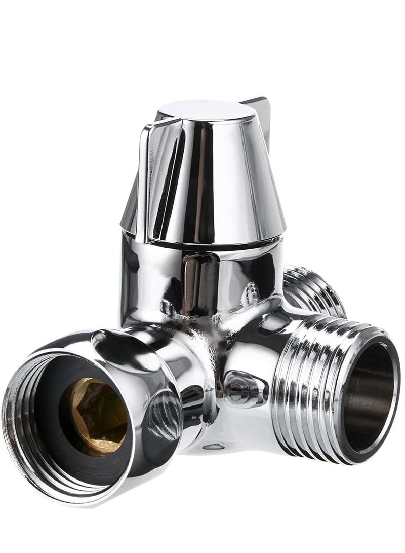 Diverter, Solid Brass Shower Arm Diverter Valve,Handheld Shower and Shower Head Shower Arm 2-Way Diverter for Handshower Universal Component, Replacement Par - Image 2