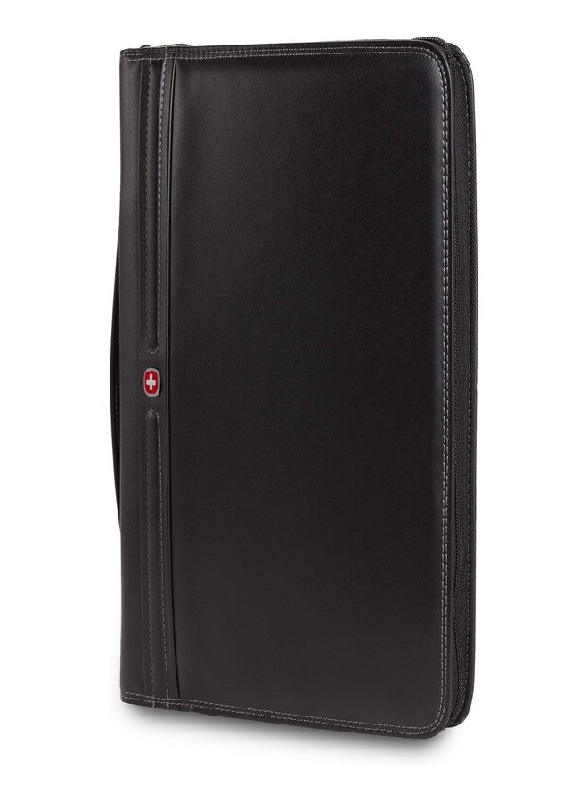 Wenger Concept Zippered Padfolio, Padded Document Organizer, Black - Image 1