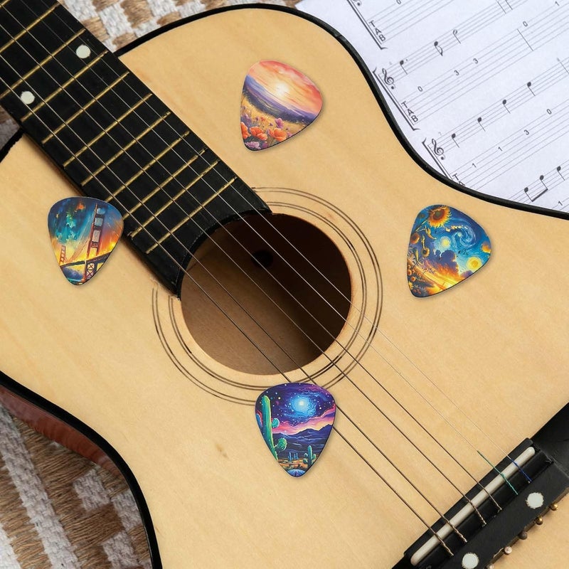 CoolShef 12 Pieces Guitar Picks for Acoustic Plectrum, Creative Patterns, Ideal Accessory Choice Enhancing Tone Precision During Practice or Live Performance Events - 0.71mm - Image 5