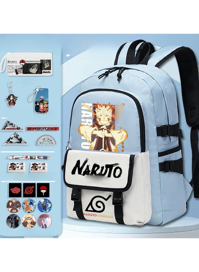 KUYING New Naruto Spine Protection Durable Backpack Of 43 Pieces 