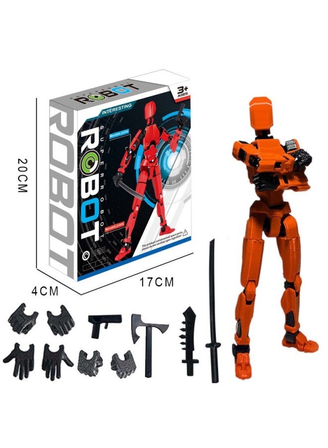 Multi-joint Movable Figure Hand Board Lucky 13 Doll Full Body Activity Robot Decompression To Play Artifact-Color:Second Generation Green Bag 60g  - Image 4
