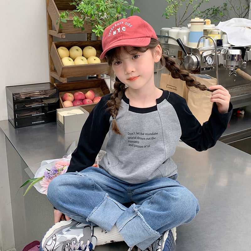 Girls' T-Shirt Long Sleeve Children'S Autumn Base Shirt Girl'S Stylish Autumn Top Trendy - Image 5