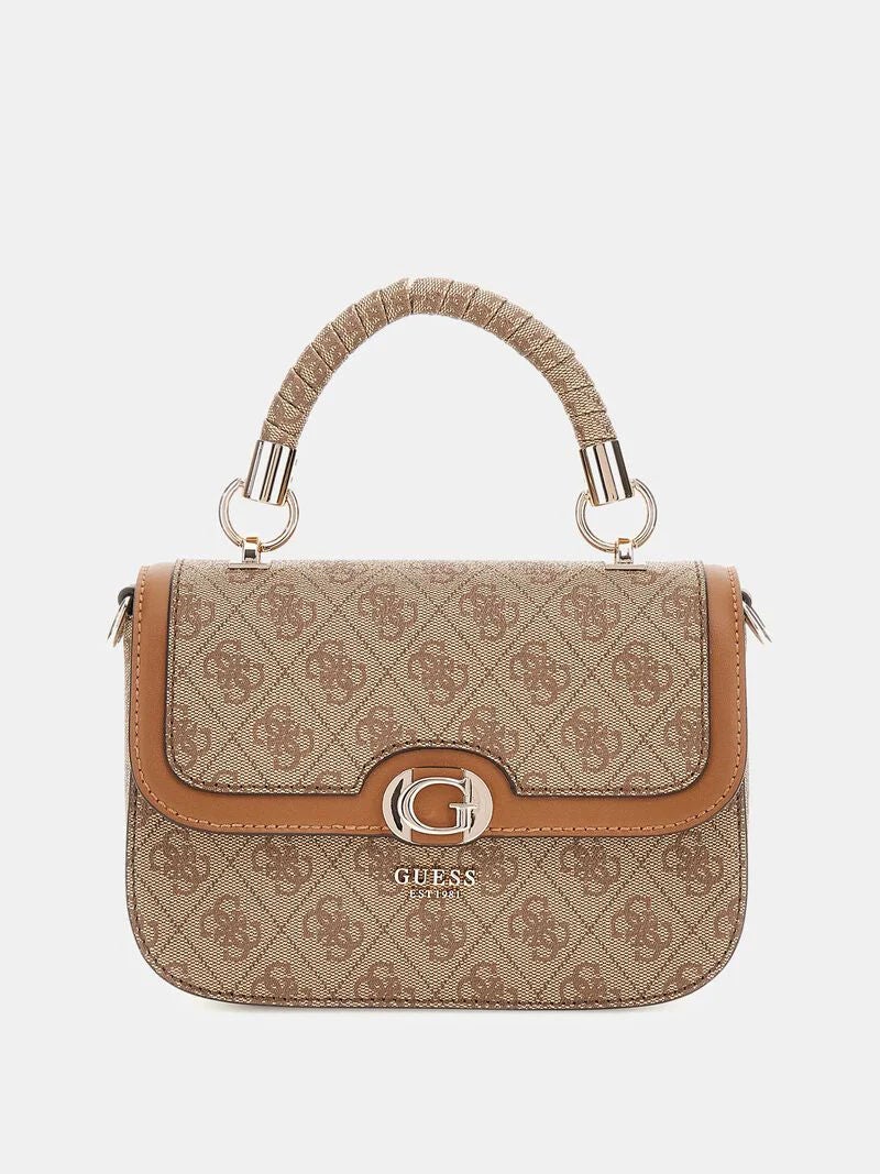 GUESS Orlina 4G Logo Mini Handbag – Brown (Chic & Versatile Crossbody Style) - Image 1