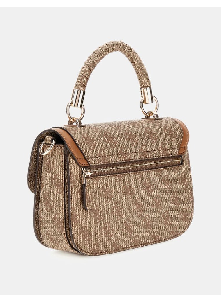 GUESS Orlina 4G Logo Mini Handbag – Brown (Chic & Versatile Crossbody Style) - Image 4