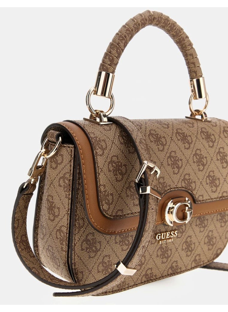 GUESS Orlina 4G Logo Mini Handbag – Brown (Chic & Versatile Crossbody Style) - Image 2