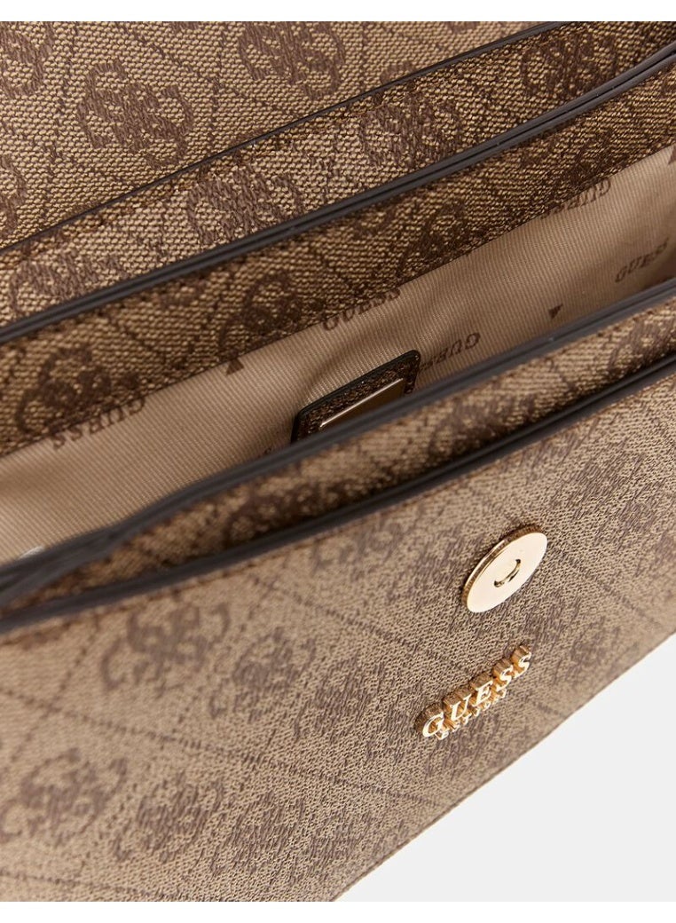 GUESS Orlina 4G Logo Mini Handbag – Brown (Chic & Versatile Crossbody Style) - Image 3