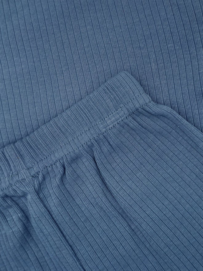 Babies Basic Premium Ribbed Cotton Long Sleeves Top and Bottom Set - Image 5