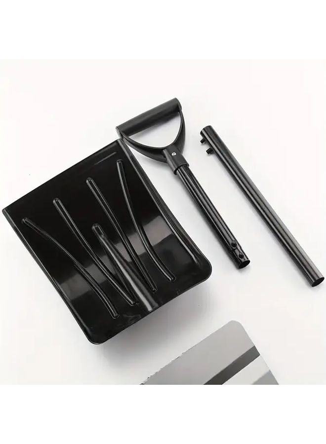 Heavy Duty Black Plastic Car Ice Scraper Detachable Blade Winter Snow Removal Tool - Image 2