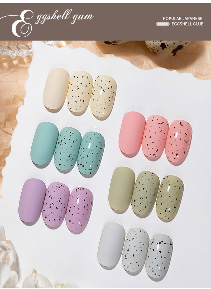 Egg shell Nail Polish Glue, All-Match Spot Phototherapy Texture Glue