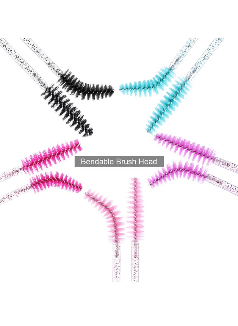 Tbestmax Tbestmax 1000 Disposable Mascara Wands Eyelash Brush Spoolies for Eyebrow Eye Lash Extension Colorful  - Image 2