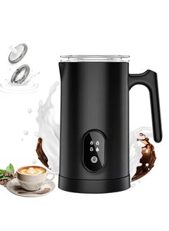 Necomi Milk Frother, Coffee Frother, 4 in 1 Electric Milk Steamer, Automatic Hot & Cold Frother for Coffee, Latte, Cappuccino, Macchiato, Hot Chocolate (Black)  - Image 1